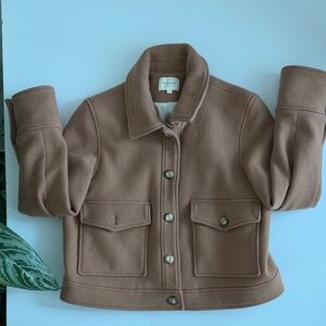 Sézane Wool Blend Jacket in Camel